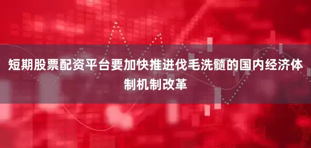短期股票配资平台要加快推进伐毛洗髓的国内经济体制机制改革