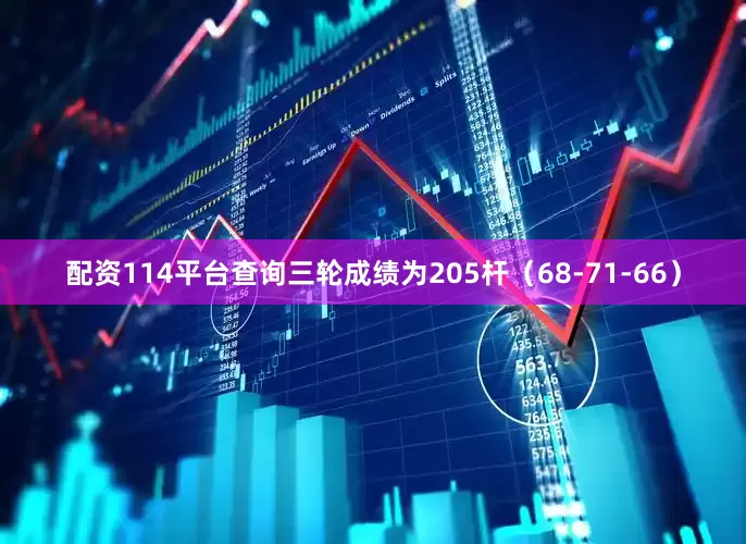 配资114平台查询三轮成绩为205杆（68-71-66）